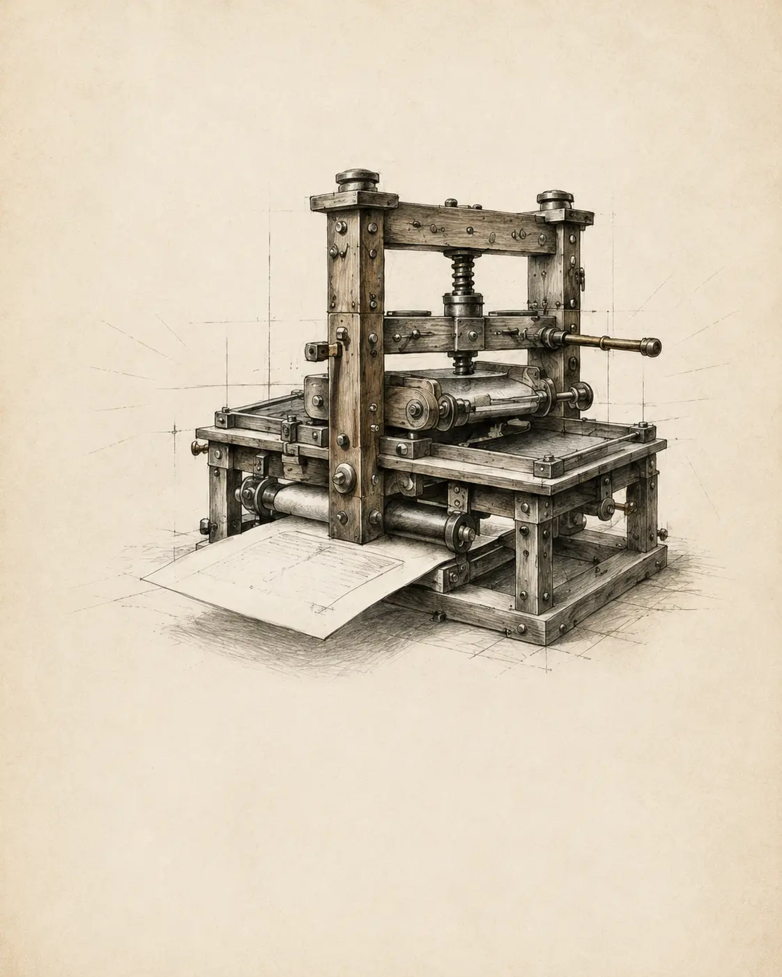 Historic printing press
