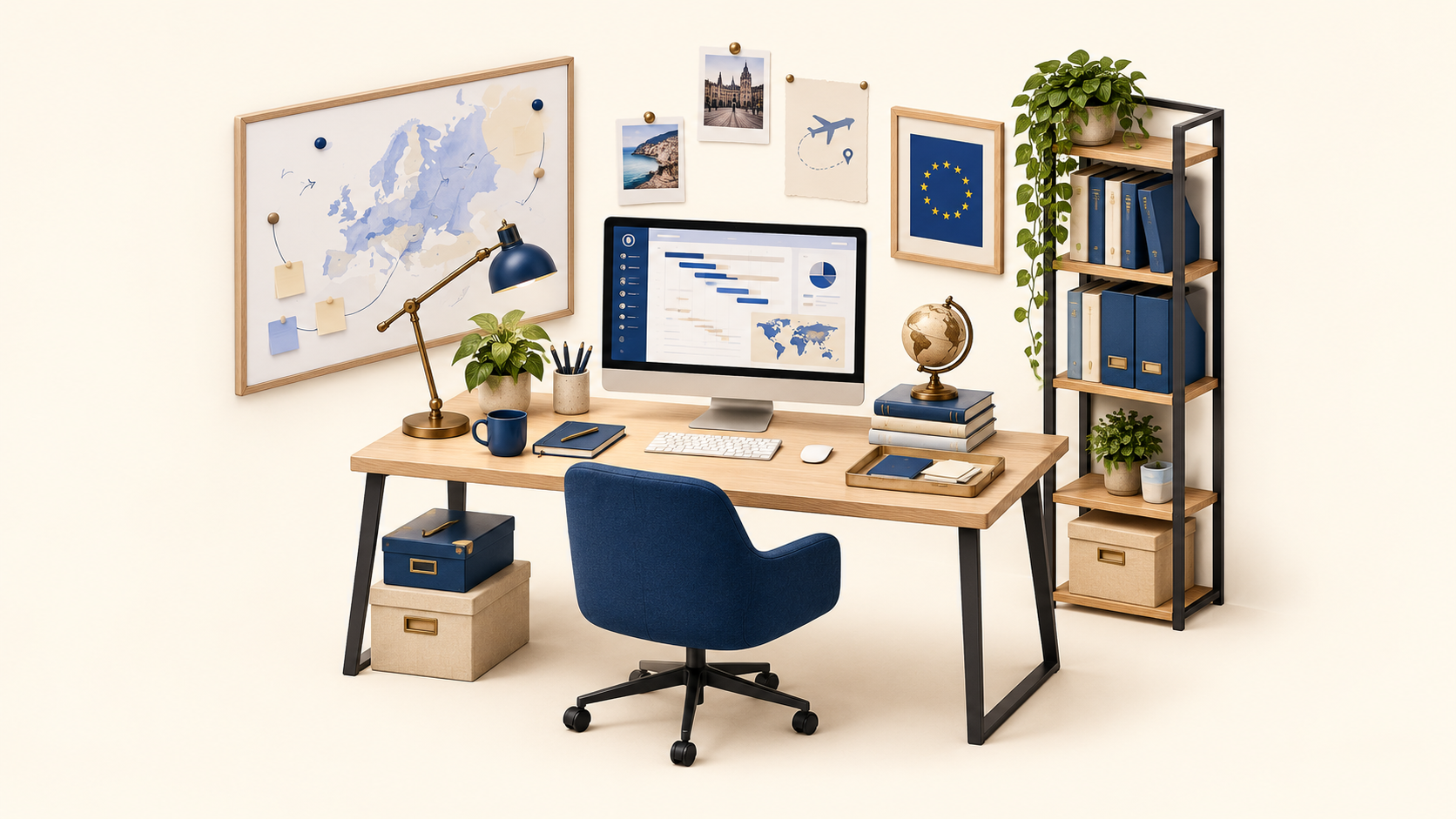 A coordinator’s organised working desk and ToolPack